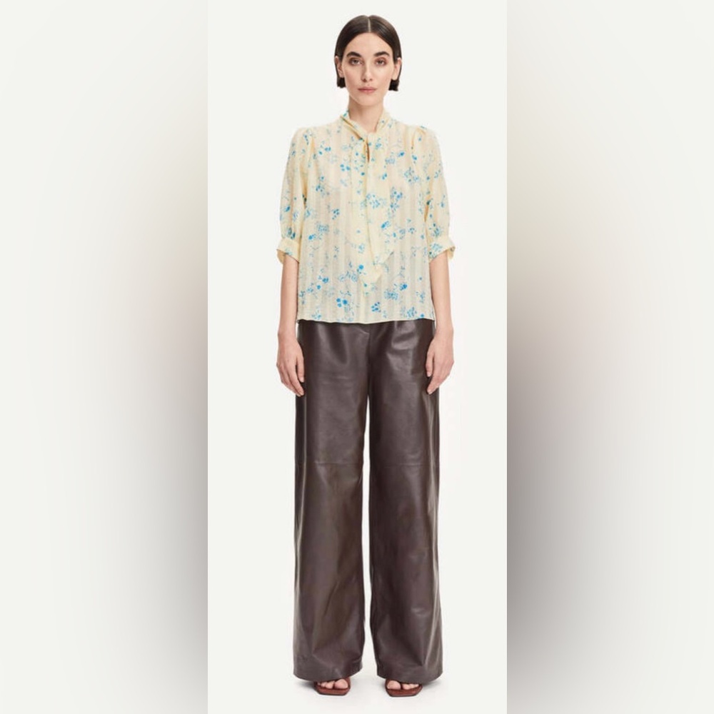 Samsoe Samsoe Dorothe SS Blouse Corn Lace Size L Cottagecore Boho Breezy